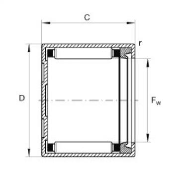 FAG Drawn cup needle roller bearings with closed end - BCE89-P