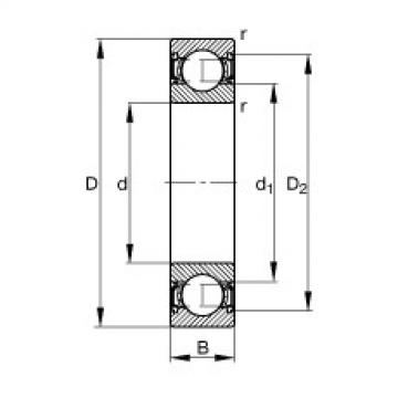 FAG Deep groove ball bearings - S61700-2RSR