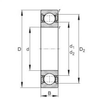 FAG Deep groove ball bearings - 6018-2RSR