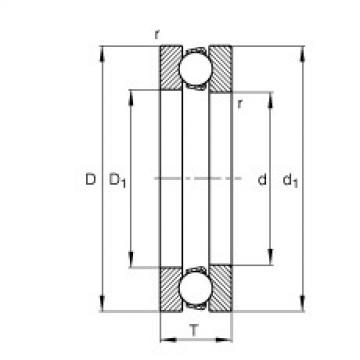 FAG Axial deep groove ball bearings - 511/500-MP