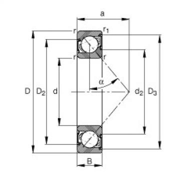 FAG Angular contact ball bearings - 7006-B-XL-2RS-TVP