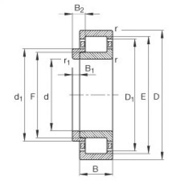 FAG Cylindrical roller bearings - NJ2209-E-XL-TVP2 + HJ2209-E