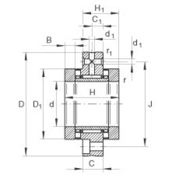 FAG Needle roller/axial cylindrical roller bearings - ZARF40115-TV