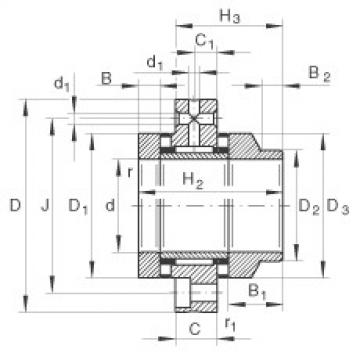 FAG Needle roller/axial cylindrical roller bearings - ZARF1762-L-TV