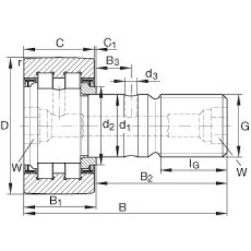 FAG Stud type track rollers - PWKR47-2RS-RR-XL