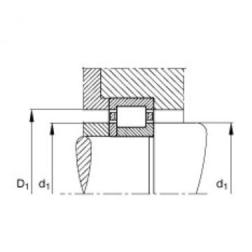 FAG Cylindrical roller bearings - NUP221-E-XL-TVP2