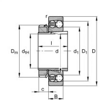 FAG Self-aligning ball bearings - 2306-K-TVH-C3 + H2306