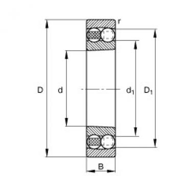 FAG Self-aligning ball bearings - 1222-K-M-C3