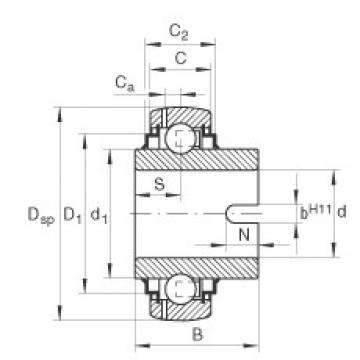 FAG Radial insert ball bearings - GLE45-XL-KRR-B