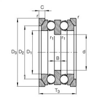 FAG Axial deep groove ball bearings - 54226 + U226