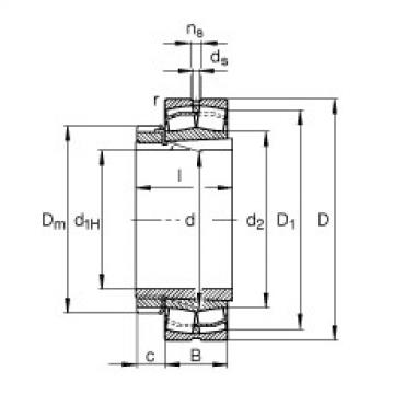 FAG Spherical roller bearings - 22226-E1-XL-K + H3126