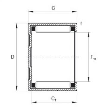 FAG Drawn cup needle roller bearings with closed end - BK2520