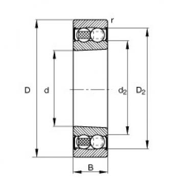 FAG Self-aligning ball bearings - 2209-K-2RS-TVH-C3