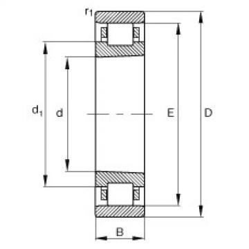 FAG Cylindrical roller bearings - N1020-K-M1-SP