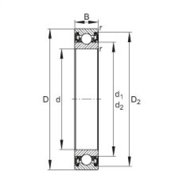 FAG Deep groove ball bearings - 61822-2RZ-Y