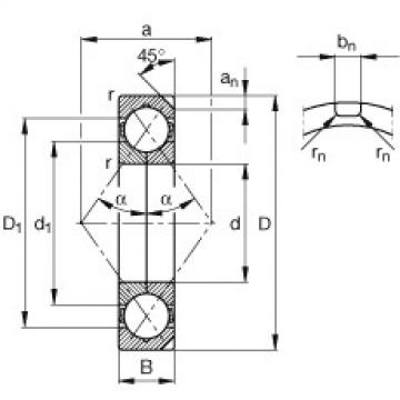 FAG Four point contact bearings - QJ1017-N2-MPA