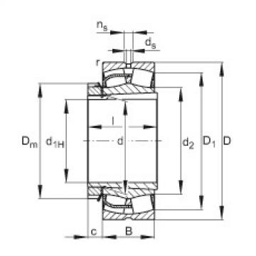 FAG Spherical roller bearings - 23060-BE-XL-K + H3060