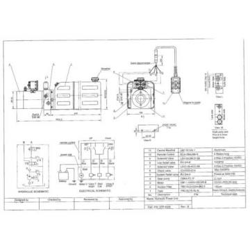 4208C Dump Trailer Hydraulic Power Unit,12V Double Acting,8 L Metal Tank, OEM