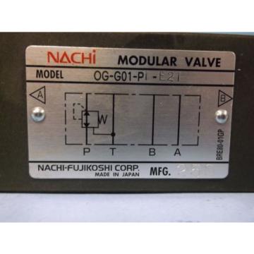 NACHI PRESSURE REDUCING MODULAR VALVE OG-G01-P1-E21