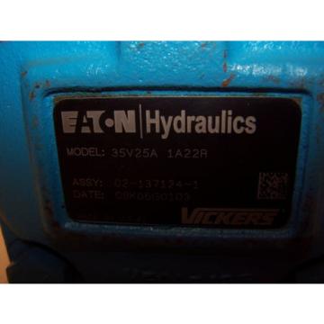 Origin EATON VICKERS LOW NOISE HYDRAULIC VANE PUMP 25 GPM 35V25A-1A22R