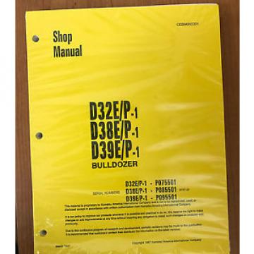 Komatsu D32E/P-1, D38E/P-1, D39E/P-1 Dozer Bulldozer Service Shop Repair Manual