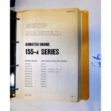 KOMATSU 155-4 SERIES ENGINE SHOP MANUAL