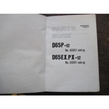 OEM Komatsu D65P-12 D65EX, PX-12 Bulldozer Crawler PARTS Book Catalog Manual