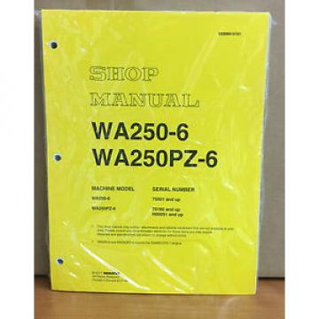 Komatsu WA250-6, WA250PZ-6 Wheel Loader Shop Service Manual (75001, 75160 &amp; up)