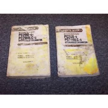 Komatsu PC200-5 PC200LC-5 Hydraulic Excavator Parts Catalog Manual Guide Set