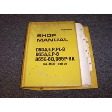 Komatsu D60A-8 D60E-8 D60P-8 Bulldozer Dozer Crawler Shop Service Repair Manual