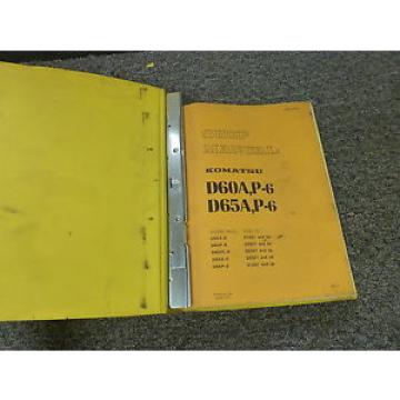 Komatsu D60A-6 D60P-6 D60PL-6 Crawler Tractor Dozer Shop Service Repair Manual