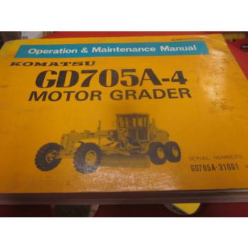 Komatsu GD705A-4 Motor Grader Operation &amp; Maintenance Manual