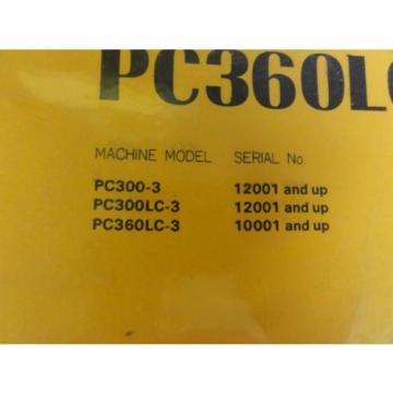 Komatsu PC300-3 PC300LC-3 PC360LC-3 Excavator Shop Manual