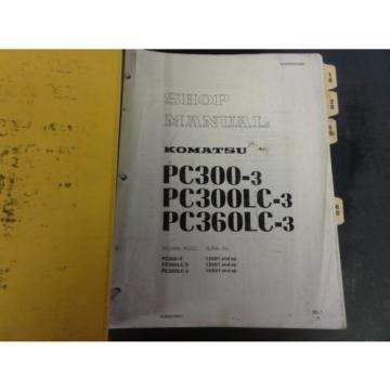 Komatsu PC300-3 PC300LC-3 PC360LC-3 Excavator Shop Manual