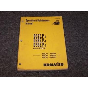 Komatsu D38E-1 D38P-1 Bulldozer Dozer Crawler Owner Operator Maintenance Manual