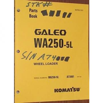 PARTS MANUAL FOR WA250-5L SERIAL A73000 KOMATSU WHEEL LOADER