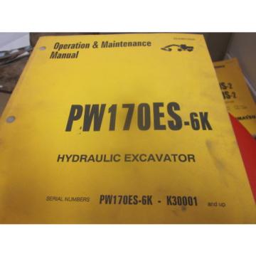 Komatsu PW170ES-6K Hydraulic Excavator Operation &amp; Maintenance Manual