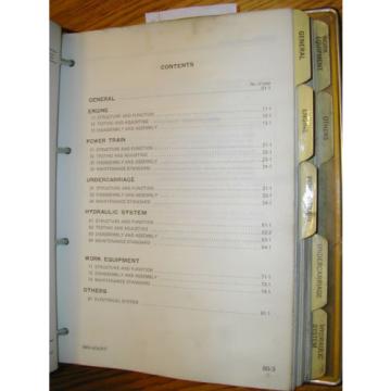 Komatsu D60 D65A,E,P-7 SERVICE SHOP REPAIR MANUAL TRACTOR BULLDOZER BINDER BOOK