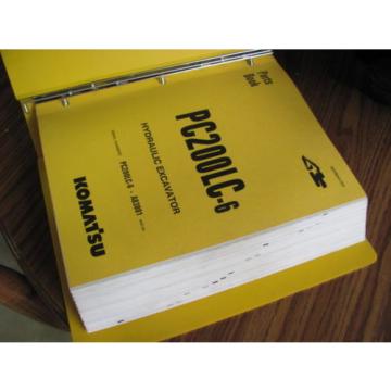 KOMATSU HYDRAULIC EXCAVATOR PARTS BOOK PC220LC-6 A83001 BEPB001901