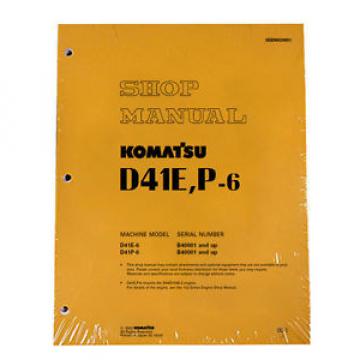 Komatsu D41E-6, D41P-6 w/ 6D102E-2 Engine Service Printed Manual