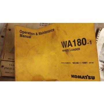 Komatsu WA180-1 Wheel Loader Operation &amp; Maintenance Manual