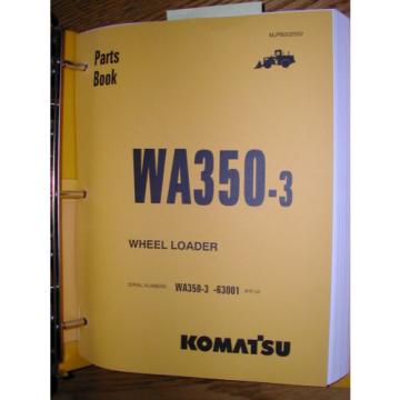 Komatsu WA350-3 PARTS MANUAL BOOK CATALOG WHEEL LOADER MJPB002502 GUIDE LIST