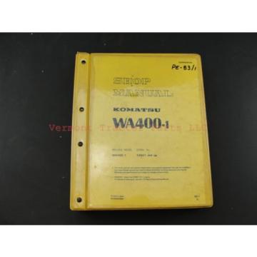 Komatsu WA400-1 wheel Loader service shop repair manual SEBM04240106