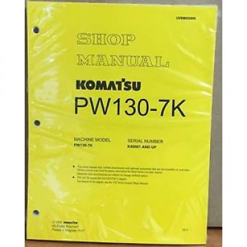 Komatsu Service PW130-7K Excavator Shop Manual NEW REPAIR