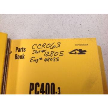 Komatsu PC400-3, PC400LC-3 Hydraulic Excavator Parts Book PEPB02080306