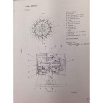 Komatsu PC120-5 PC100-5 excavator Service Shop Manual