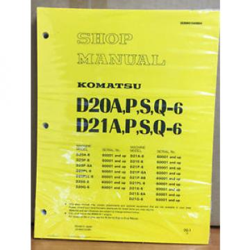 Komatsu D20A-6. D20P-6. D20S-6, D21A-6. D21P-6,  Bulldozer Shop Service Manual