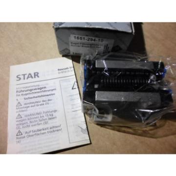 NIB REXROTH Star Runner Block / Ball Rail 1651 294 10  1651-294-10